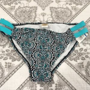 New light blue and black swim bottoms